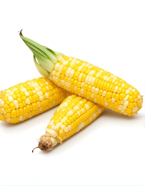 Maïs sur fond blanc