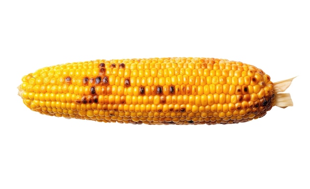 Maïs grillé isolé sur fond blanc IA générative