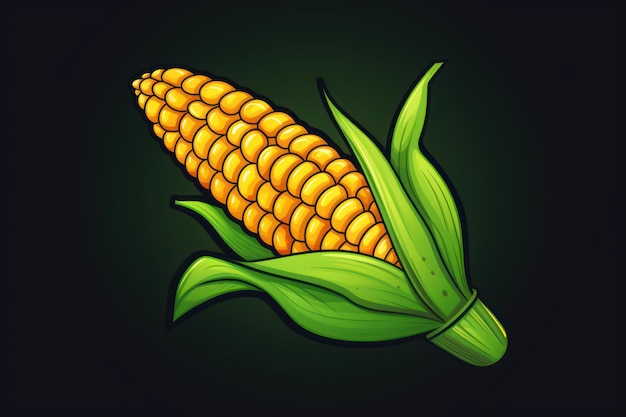 Le maïs sur l'icône Cob sur fond blanc ar 32 v 52 ID d'emploi 2563d674fe134059a5803c6df974ec95