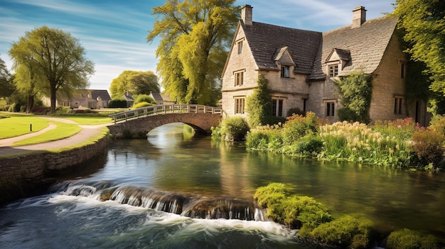 Une maison au bord de la rivière