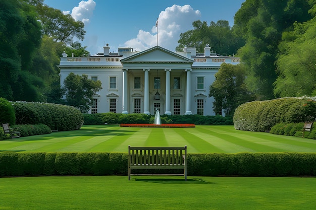 Photo la maison blanche est le symbole de la naissance de la démocratie aux états-unis d'amérique.