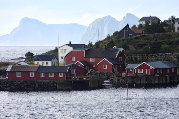 Maison en bois dans l'archipel des Lofoten