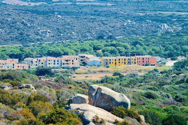 Maison à Capo Testa dans la province de Santa Teresa Gallura sur l'île de Sardaigne en Italie.