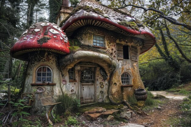 La maison de champignons magiques