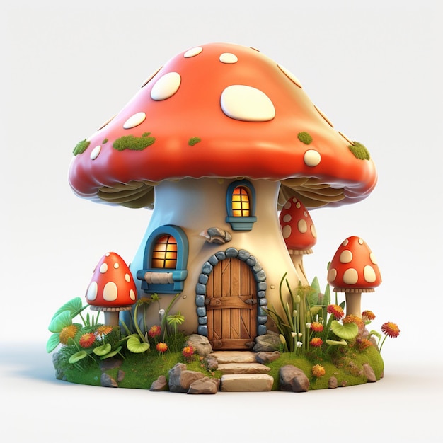 Photo une maison de champignons