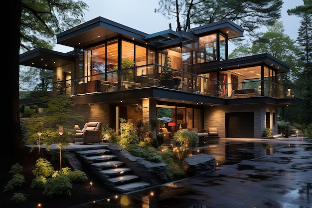 Une maison contemporaine élégante et élégante