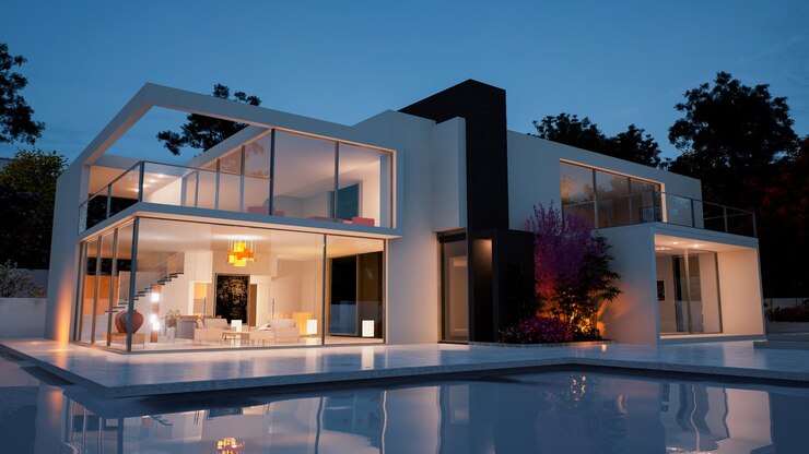 Photo maison cube moderne