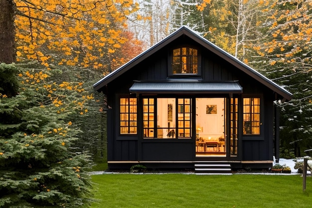 Une maison dans une forêt isolée