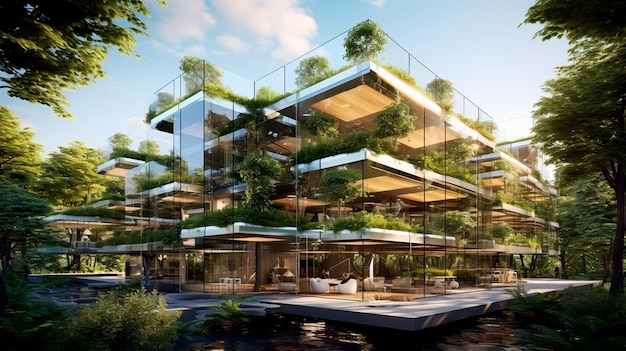 maison écologique moderne en ville