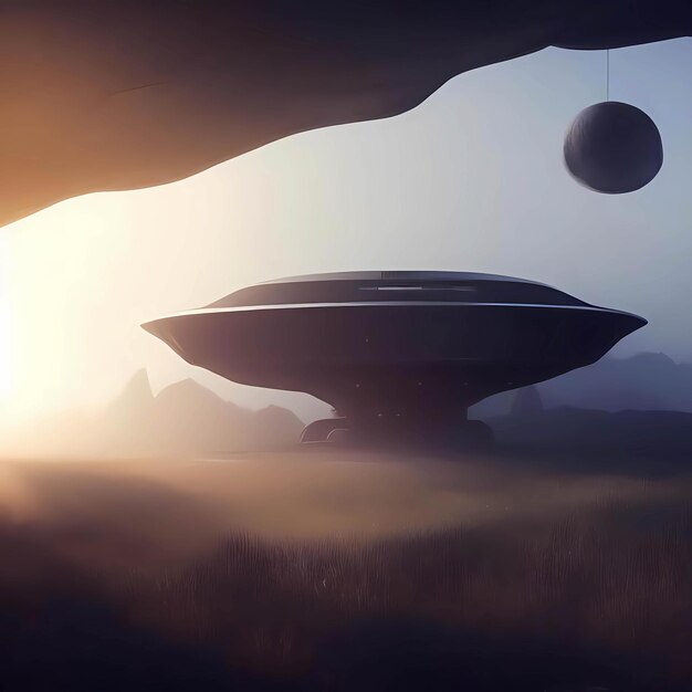 Maison extraterrestre sur une planète étrangère