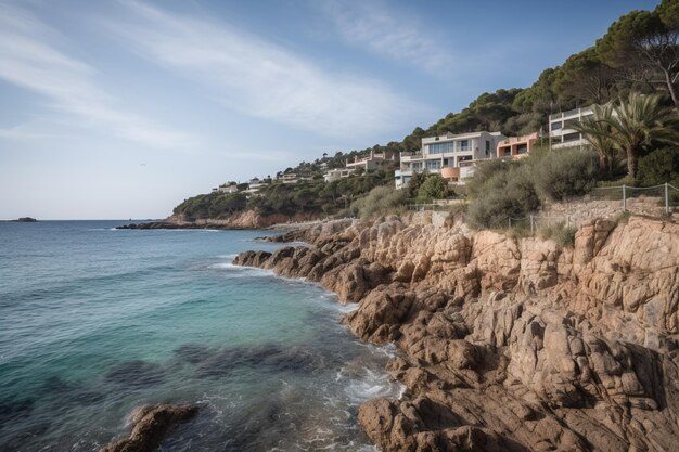 Une maison sur la falaise surplombant la mer