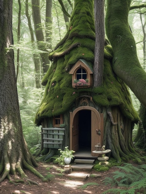 Maison De Fée Dans Les Bois