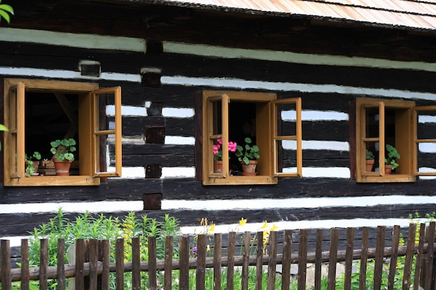 Maison folklorique aux poutres apparentes