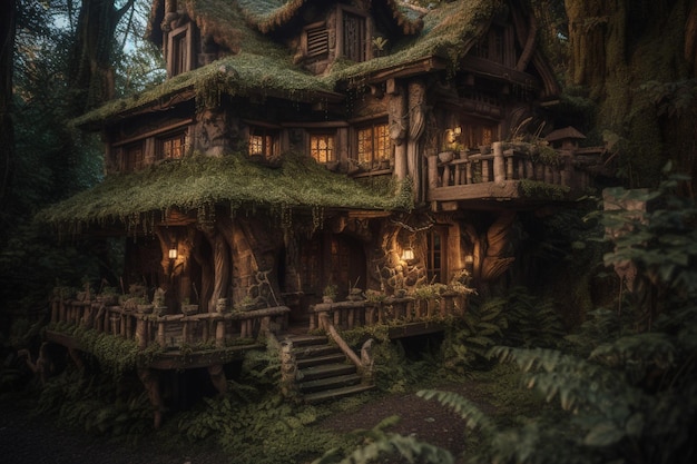 La maison forestière dans la forêt