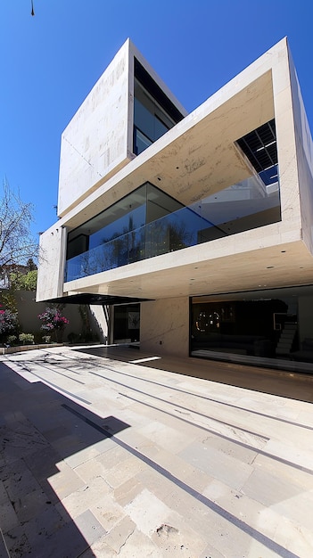 une maison avec une grande fenêtre qui dit " le nom " sur le côté