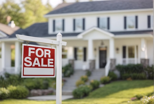 Maison immobilière moderne à vendre panneau de signalisation Nouvelles idées d'affaires immobilières