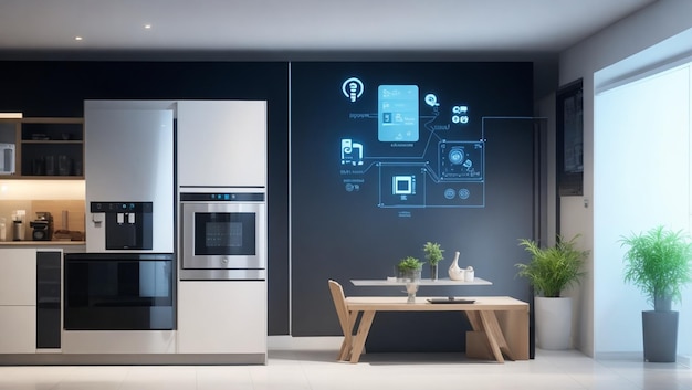 Maison intelligente compatible IoT avec automatisation générée à l'aide de la technologie AI