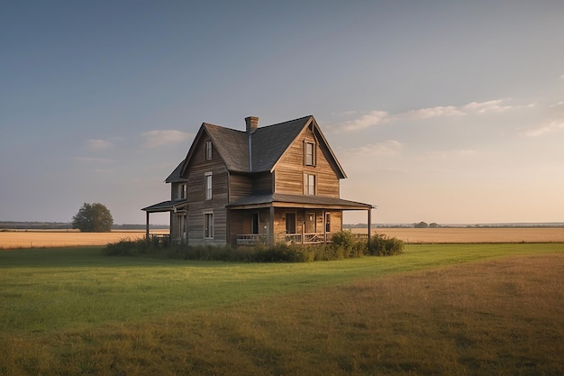 Maison isolée sur le terrain