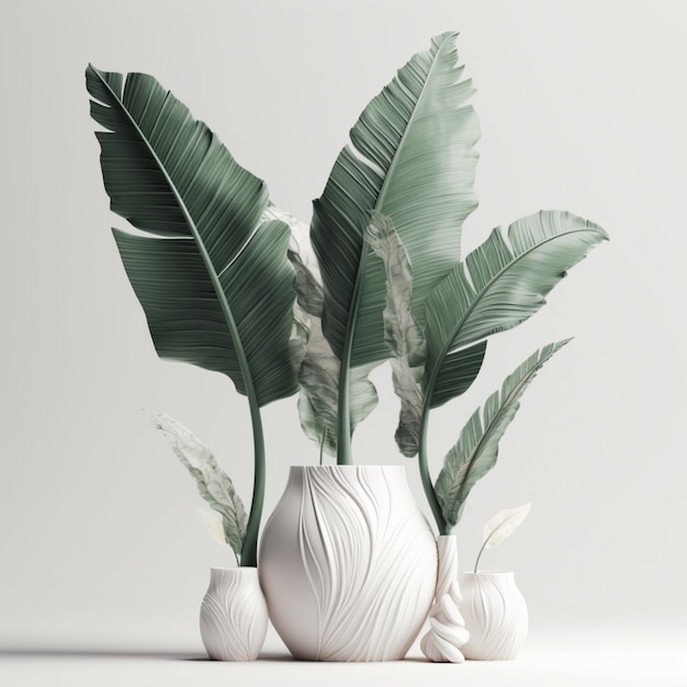 Maison jardin nicolai arbre plante d'intérieur sur pot blanc photo AI Generated art