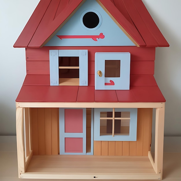 Photo une maison de jouet en bois à vendre un doux investissement d'enfance ai