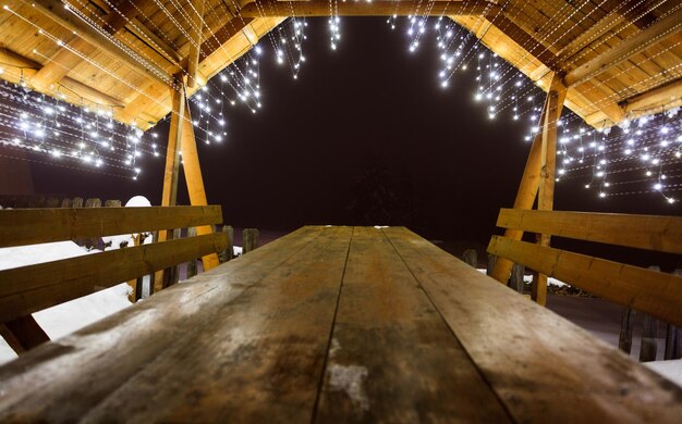 Maison de luxe haut de gamme avec lumières de Noël