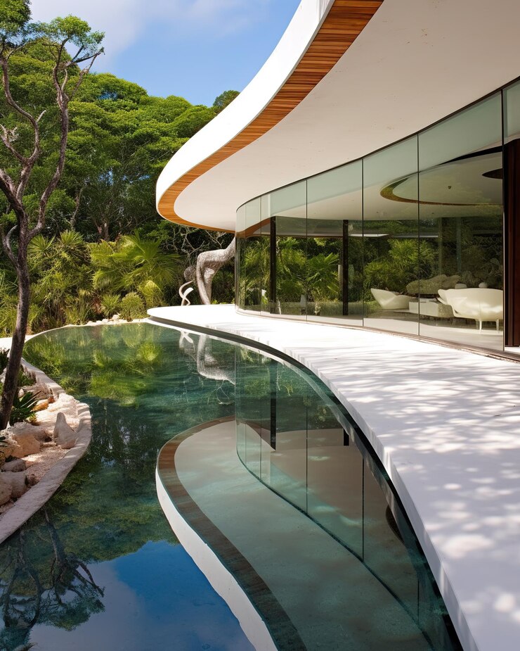 maison luxueuse dans un endroit tropical