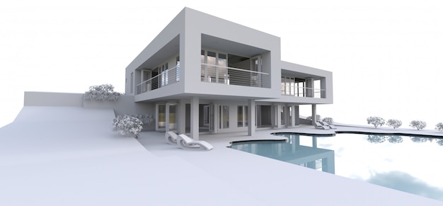 Maison moderne 3D