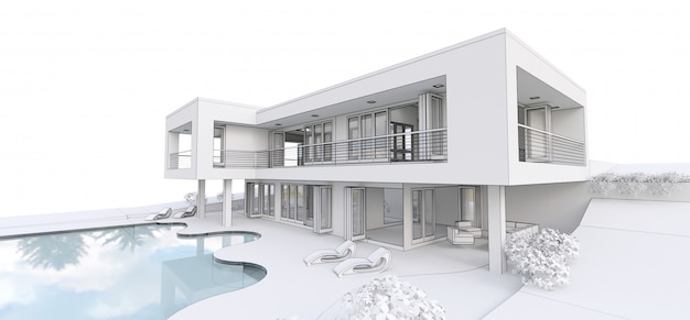 Maison moderne 3d