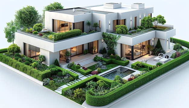 Une maison moderne en 3D