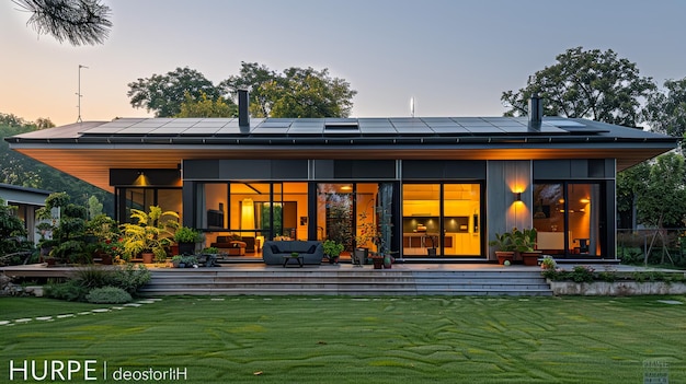 Maison moderne dans la forêt 3D