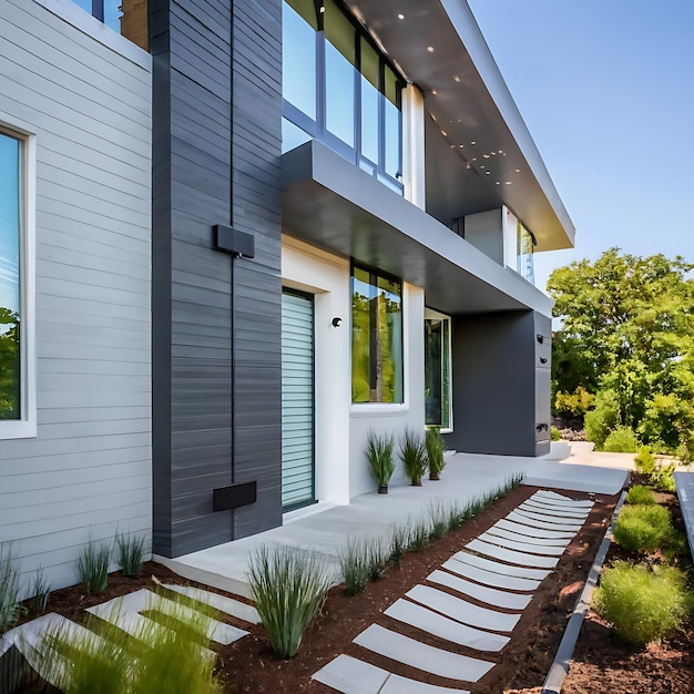 Une maison moderne nouvellement construite