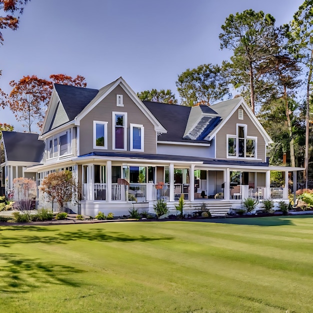 Une maison moderne nouvellement construite