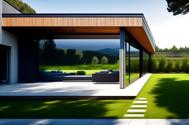 Maison moderne avec terrasse