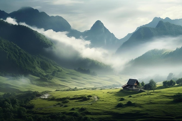 une maison à la montagne