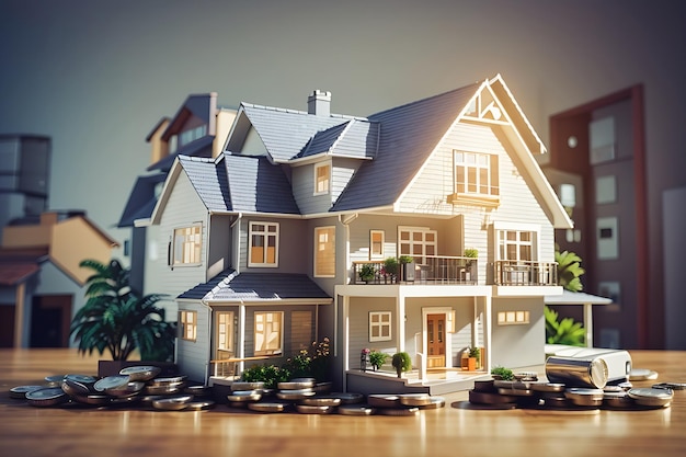 Maison neuve Assurance habitation et investissement immobilier Prêt hypothécaire immobilier Generate Ai