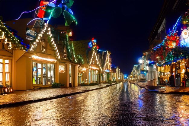 Photo la maison de noël en ville