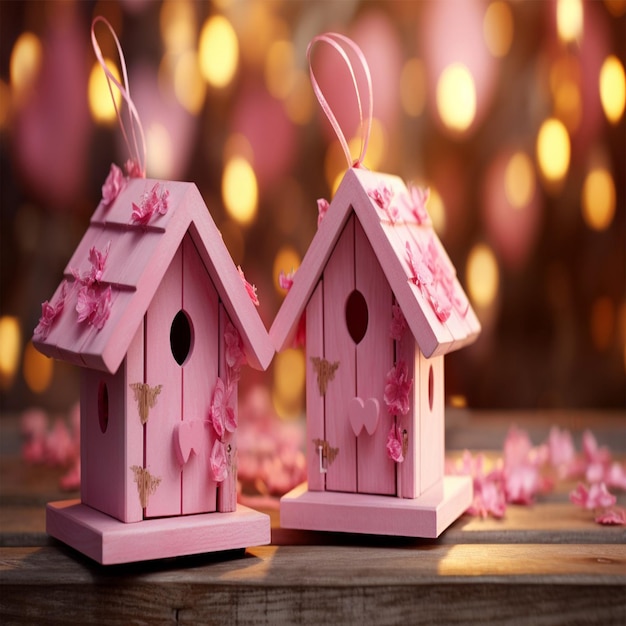 Maison de pain d'épice de Noël rose fait maison maison de Noël faite de biscuits au gingembre décorés en Ch