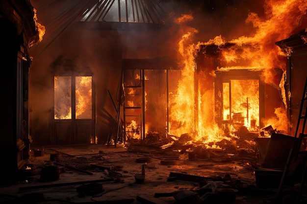 La maison des pauvres brûle dans l'abandon