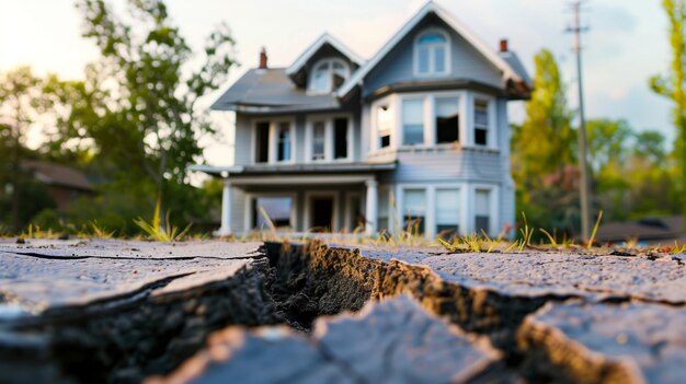 Une maison reposant dans l'herbe IA générative