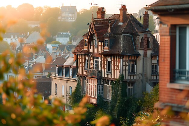 Maison de style ancien dans la ville historique de Rouen