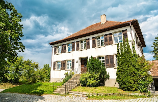 Maison traditionnelle sur l'île de Reichenau en Allemagne