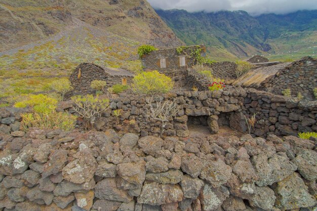 Maisons abandonnées sur l'île d'El Hierro