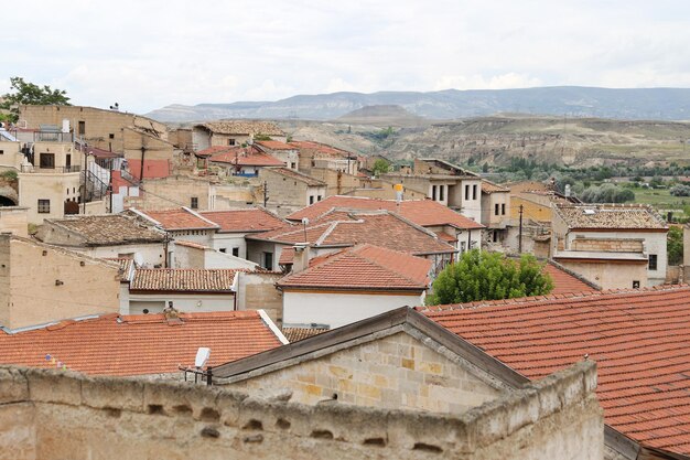 Maisons anciennes dans la ville d'Avanos Turquie