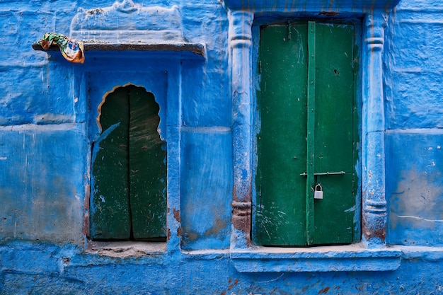 Maisons bleues dans les rues de Jodhpur