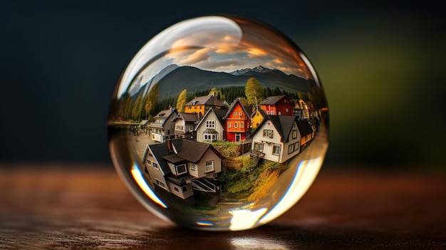 Maisons en boule de verre