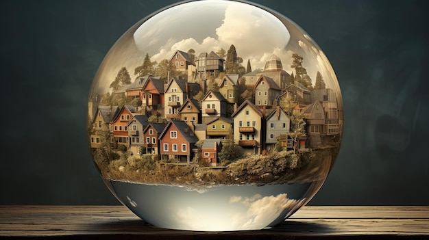 Maisons en boule de verre