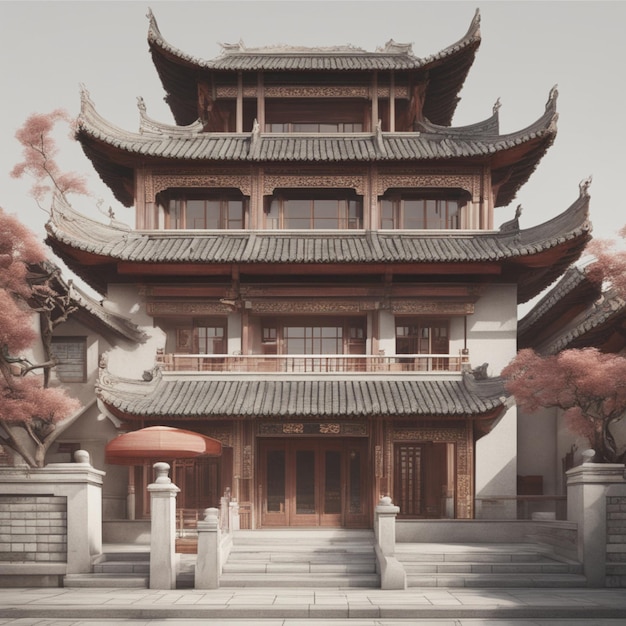 Photo maisons chinoises traditionnelles historiques