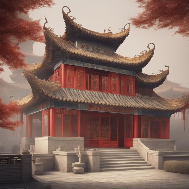 Photo maisons chinoises traditionnelles historiques