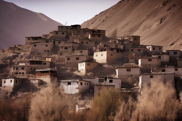 Des maisons sur des collines surplombant Kaboul, en Afghanistan