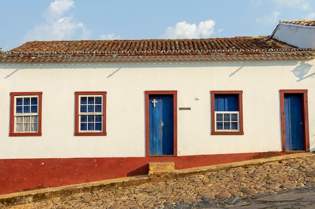 Photo maisons coloniales de la ville d'ouro preto